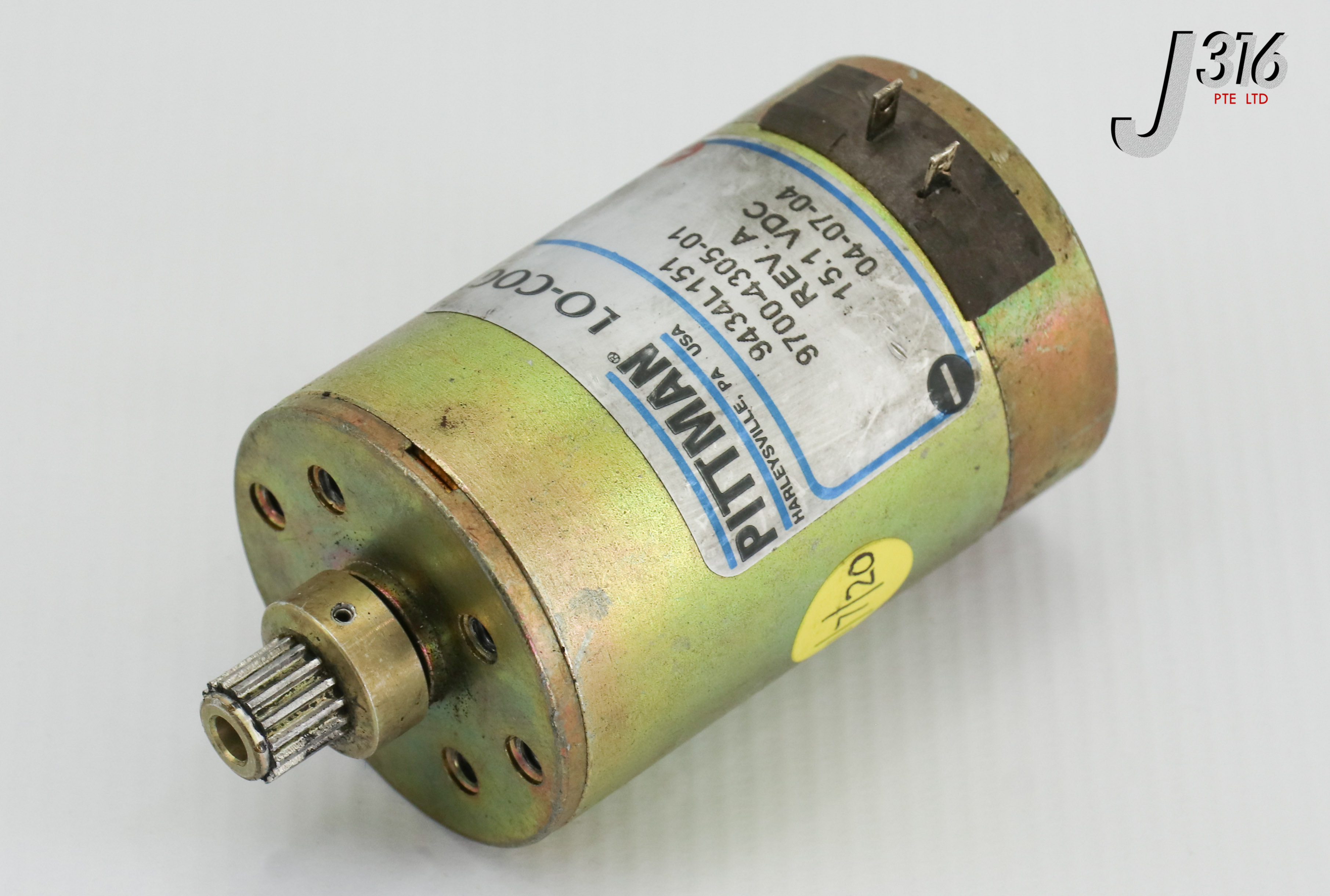 19703 PITTMAN LO-COG DC SERVO MOTOR, 15.1 VDC, 9700-4305-01